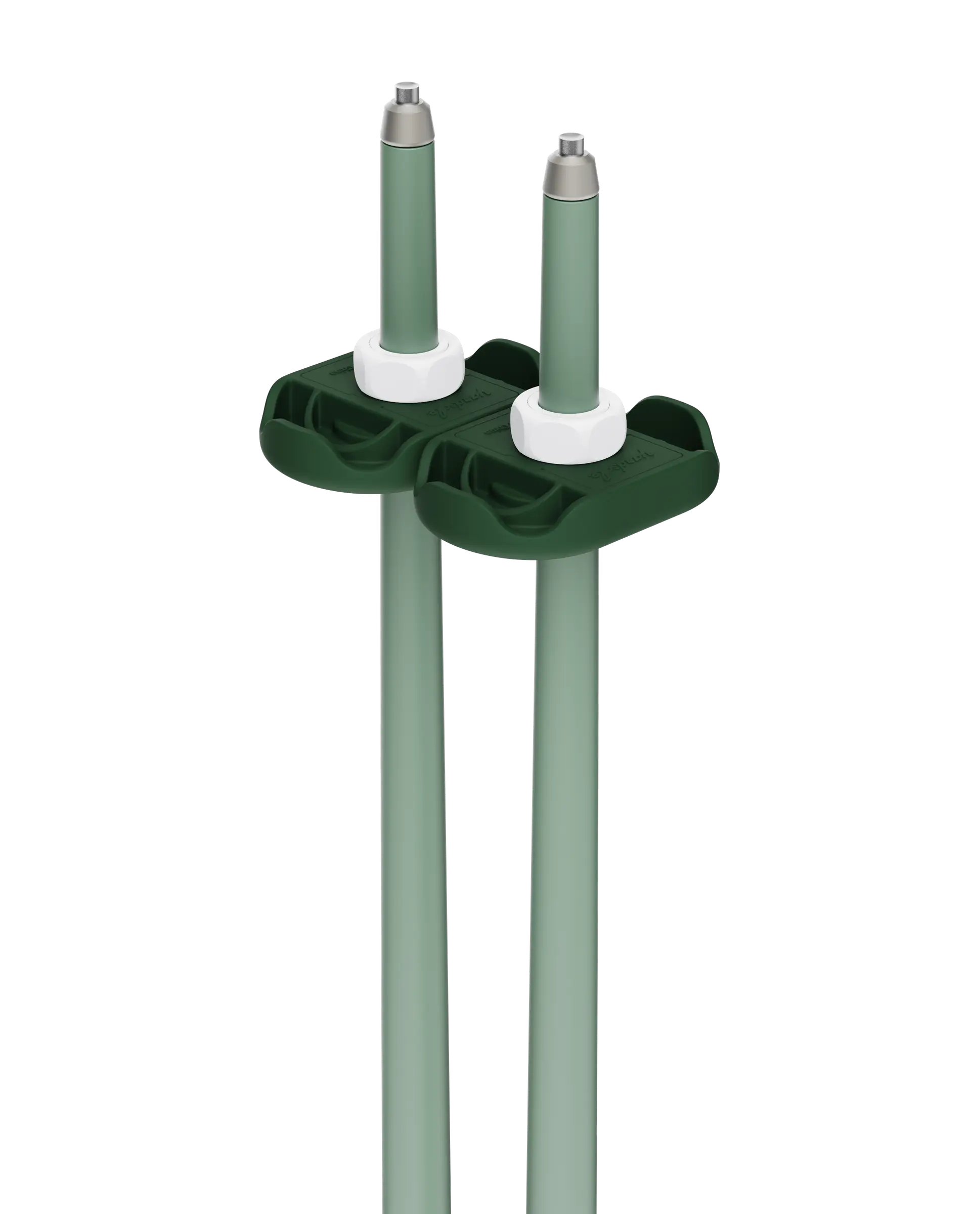 An image of P1 ski poles green baskets