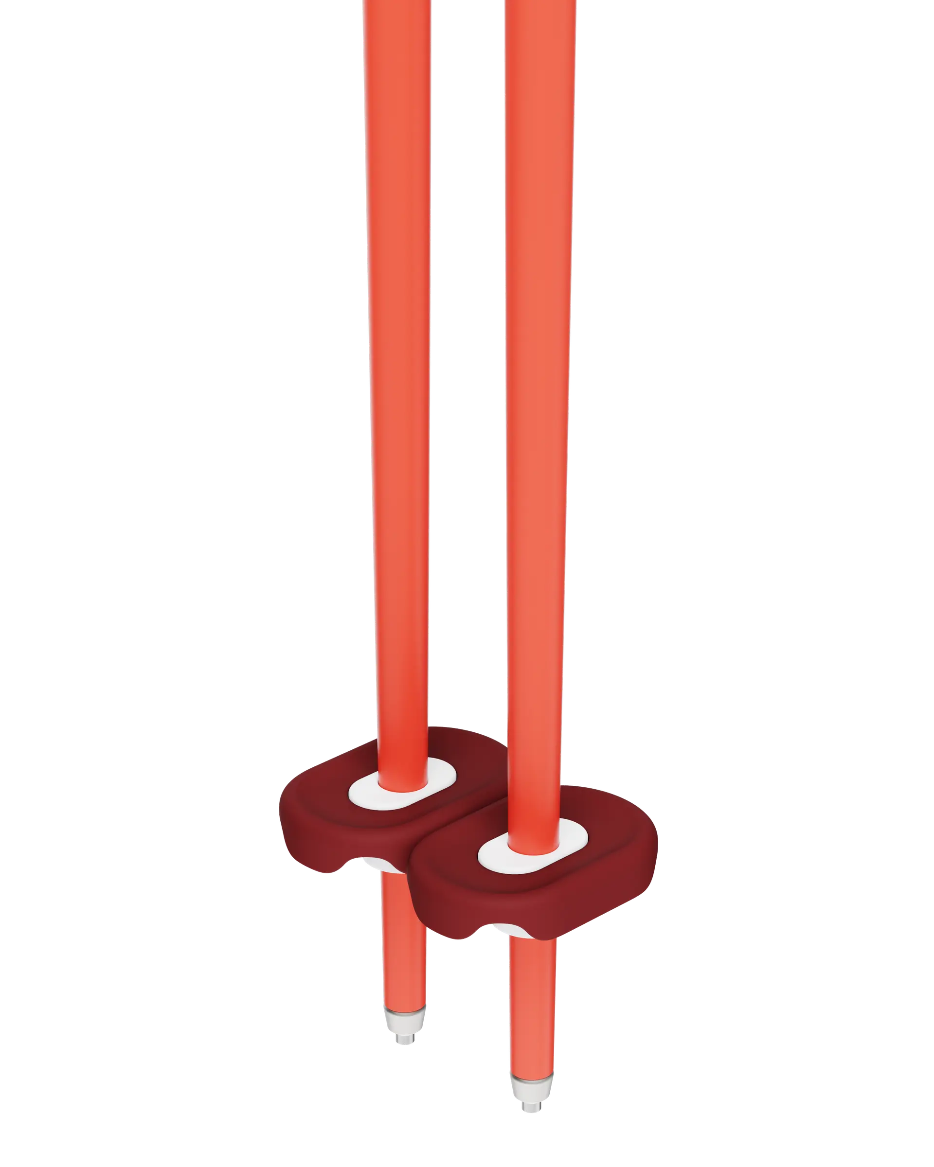 An image of P1 ski poles red handles