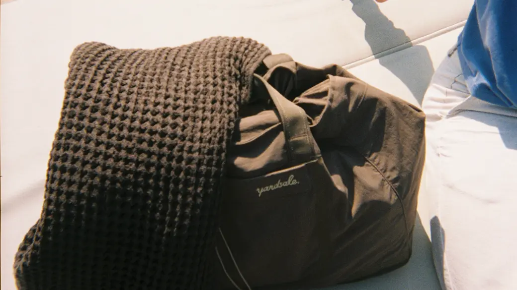 An image of a bag on a boat