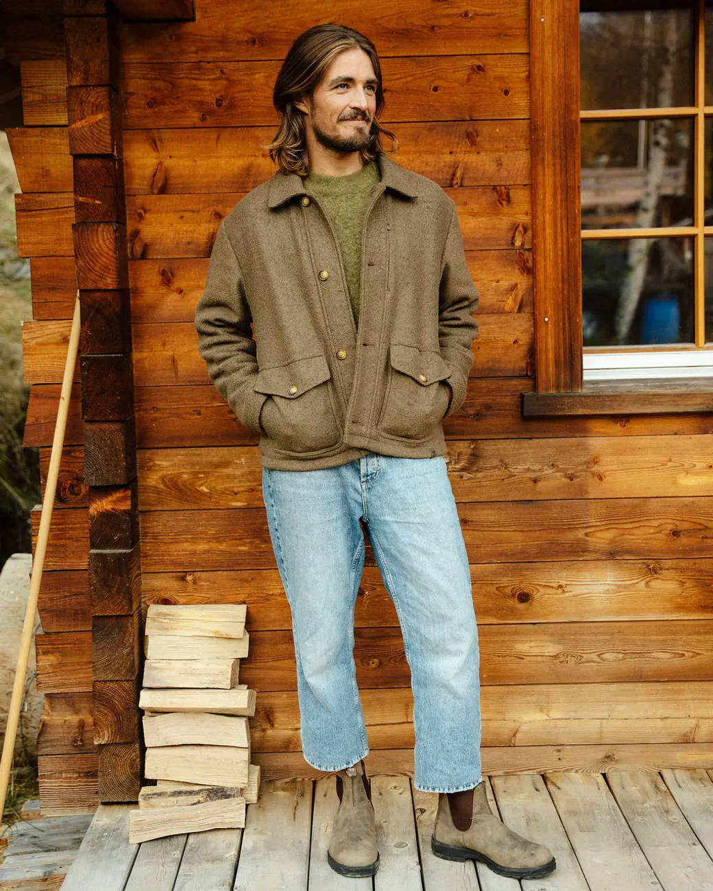 Men's sport coat full body on man