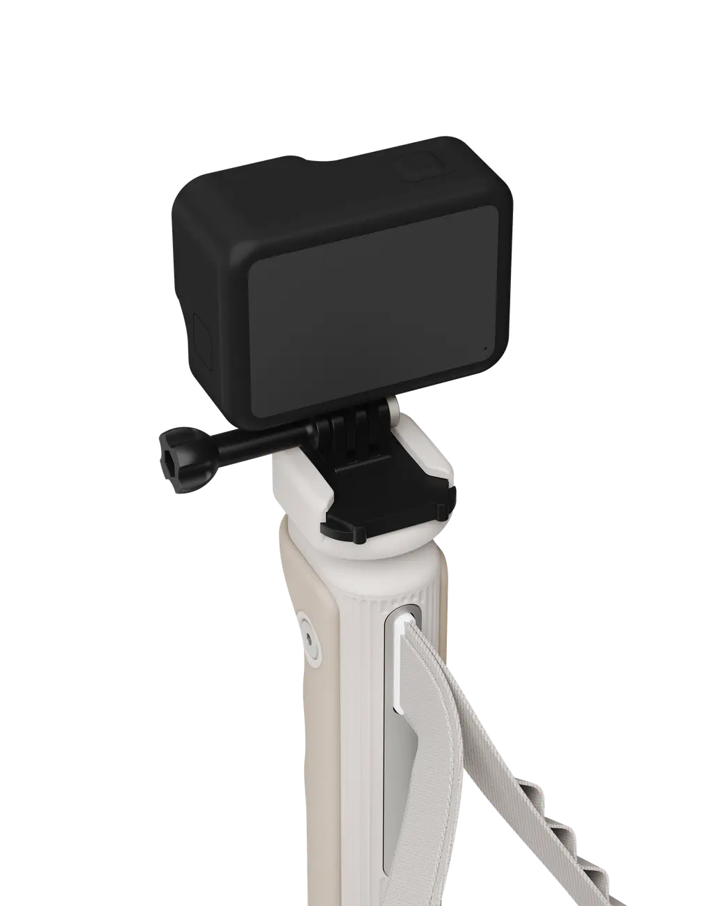 Image of a render of a GoPro mount on a ski pole 