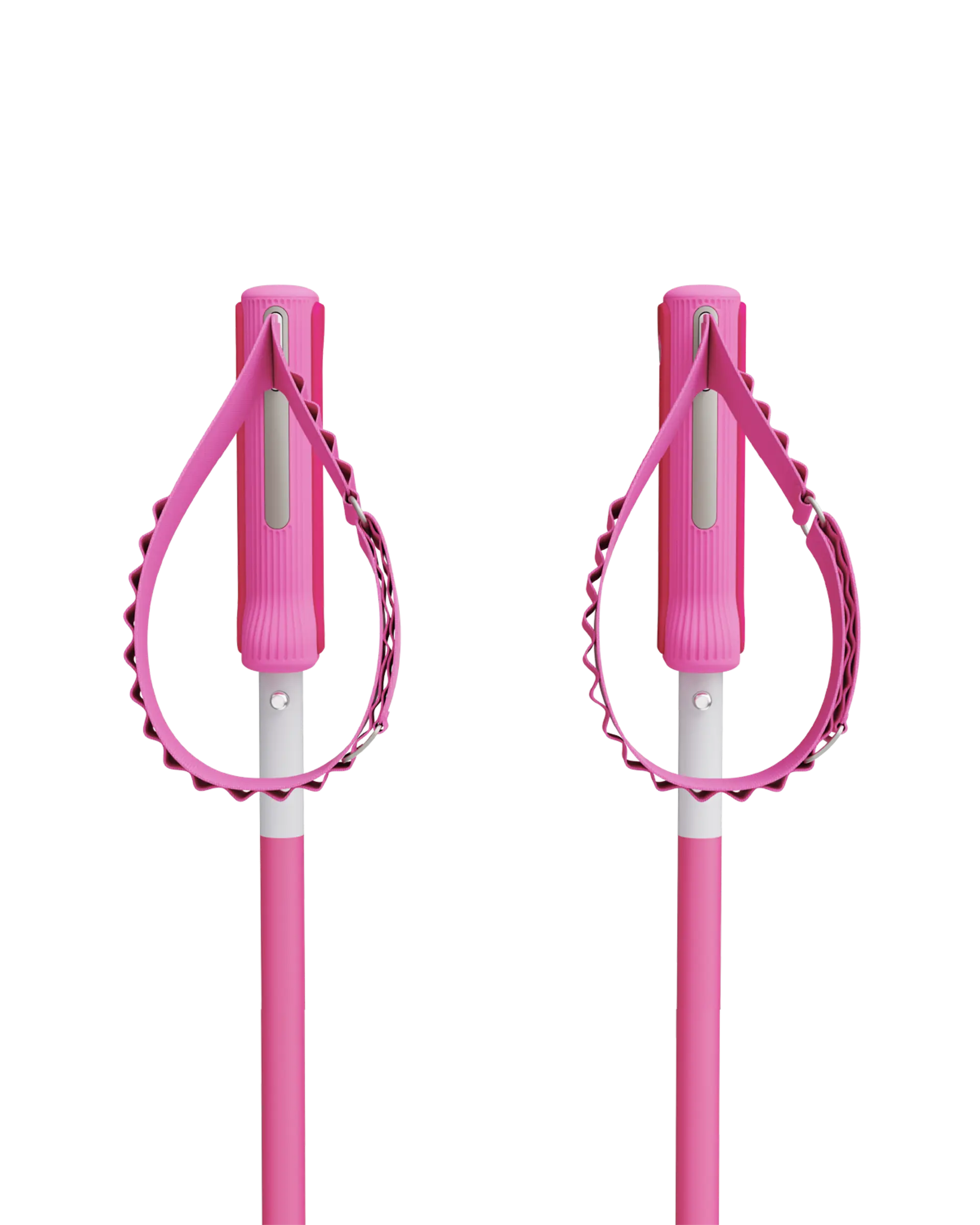 An image of P1 ski poles pink handles