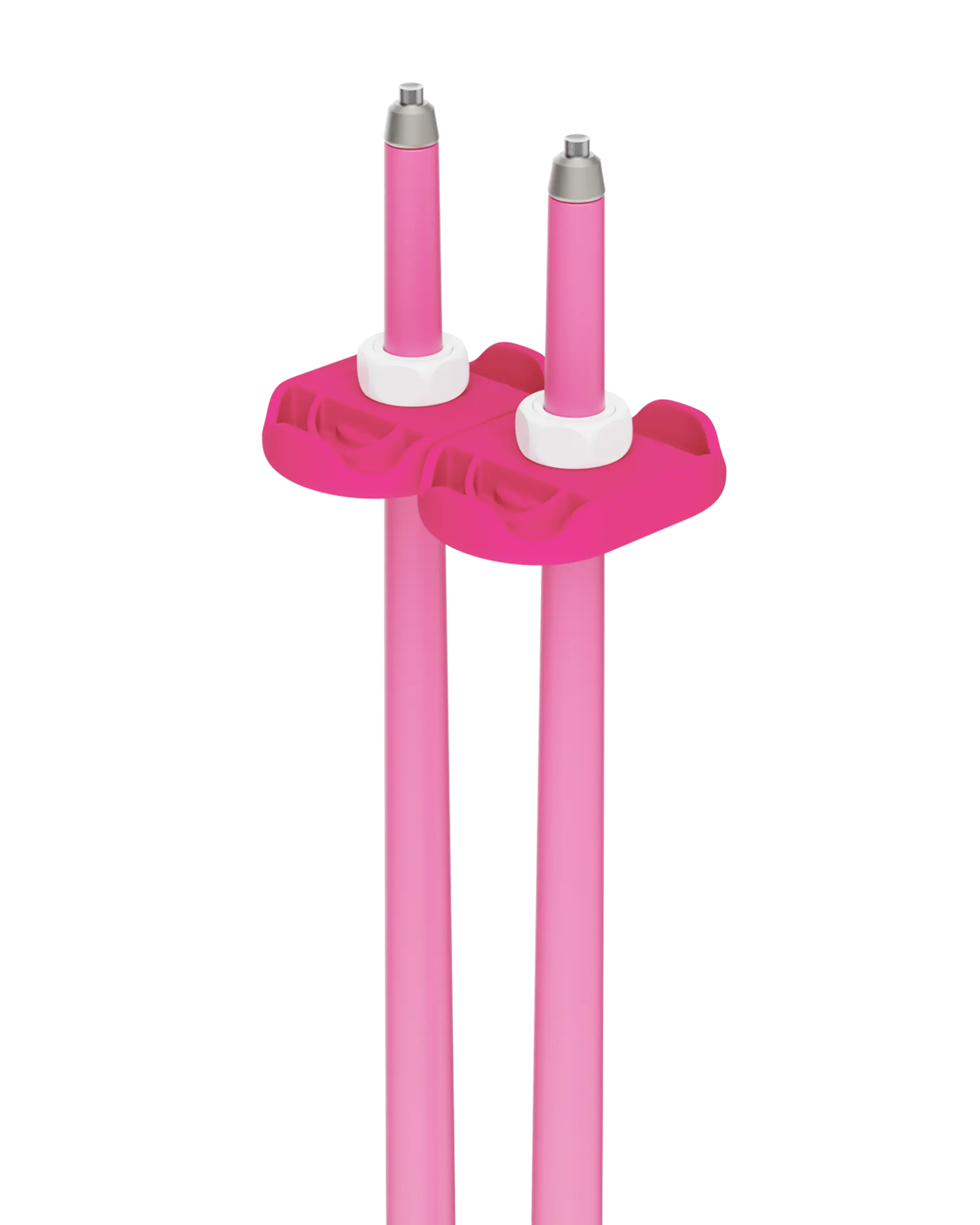 An image of P1 ski poles pink baskets