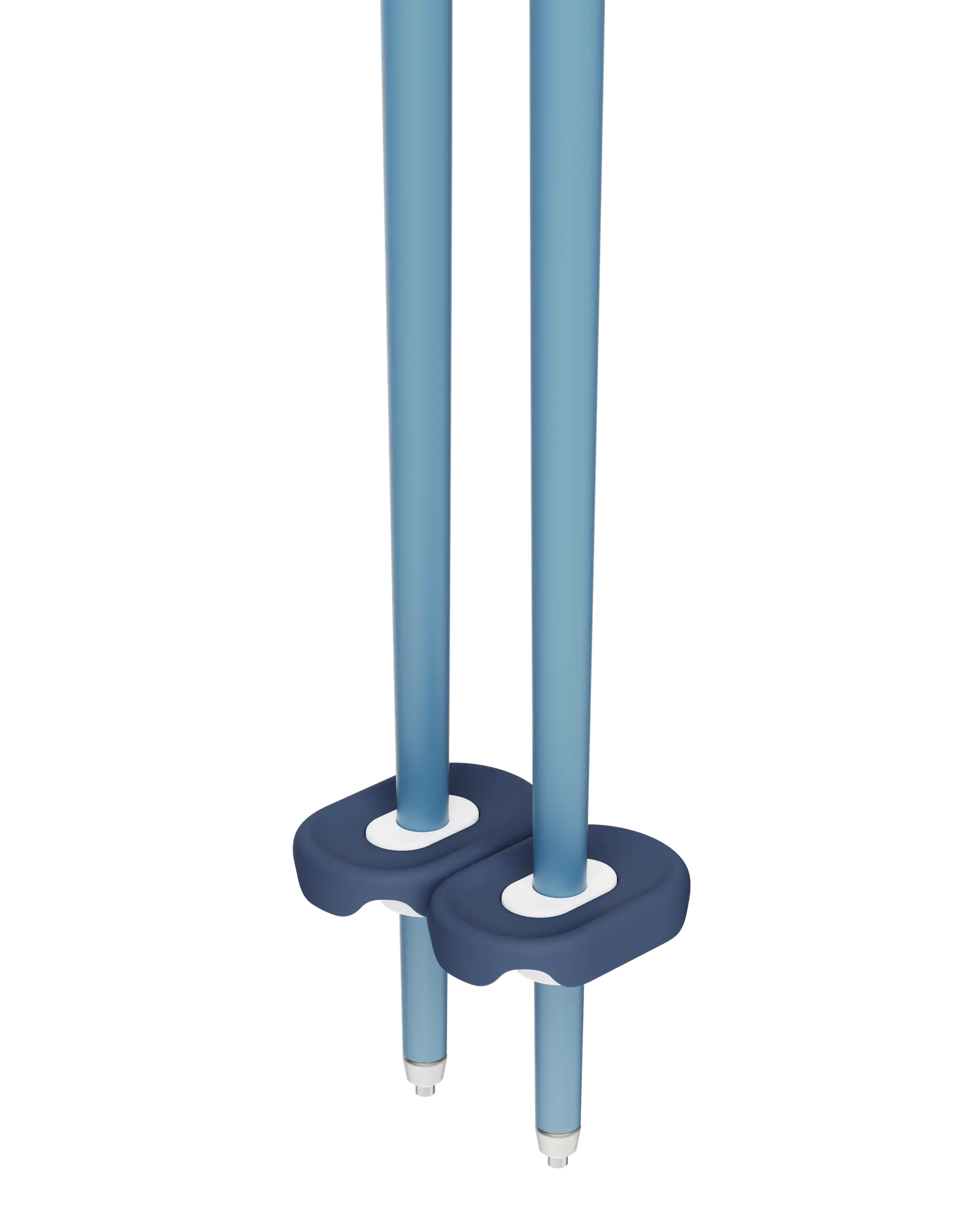 An image of P1 ski poles blue baskets