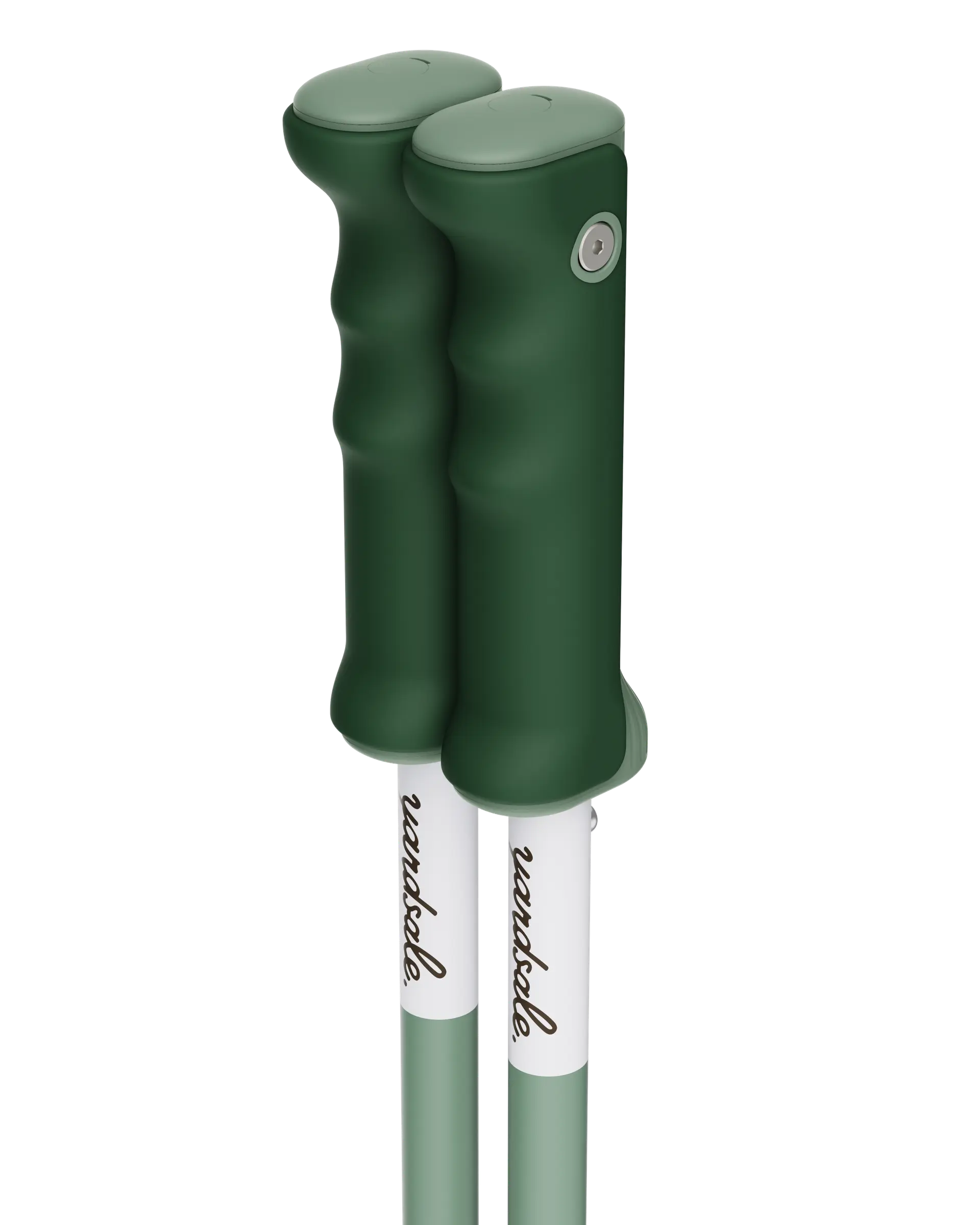 An image of P1 ski poles green handles