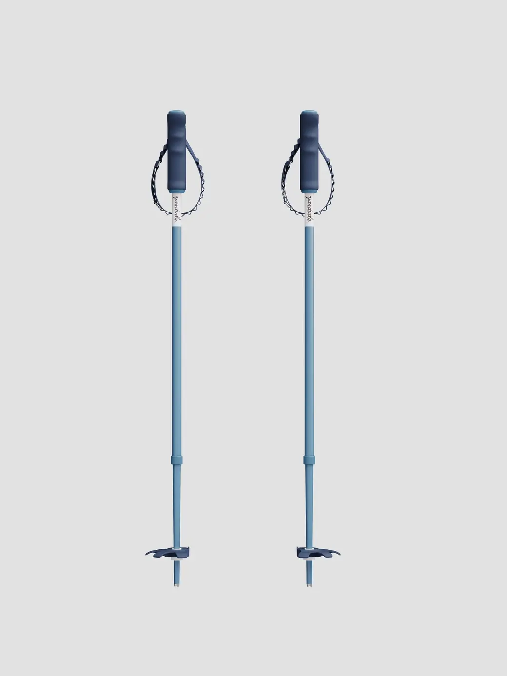 An image of P1 mini ski poles blue 