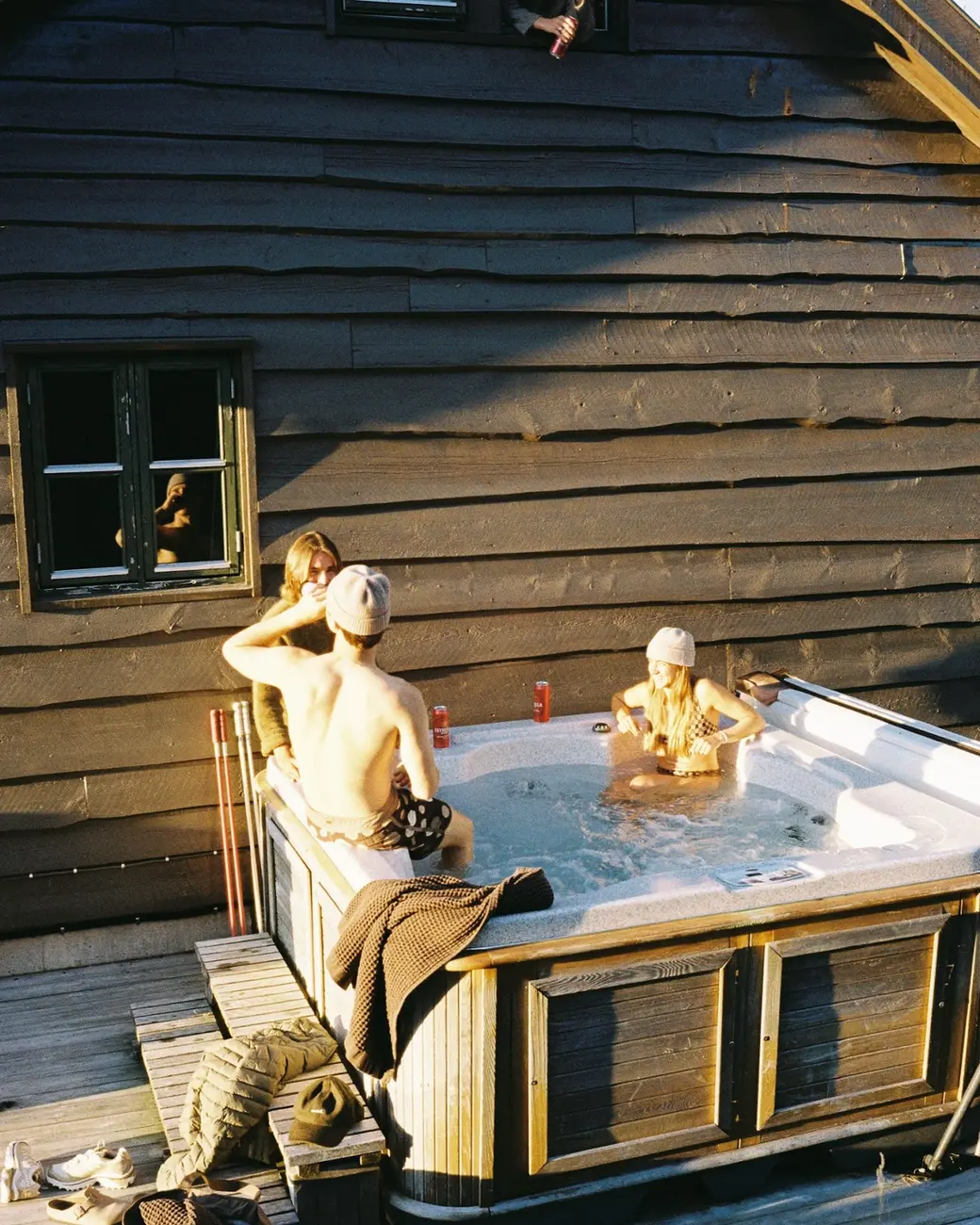 An image a of a backyard hot tub