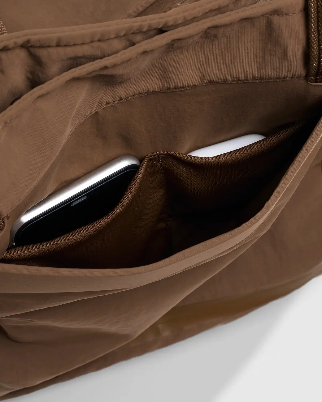 An image of Day Bag Brown pockets