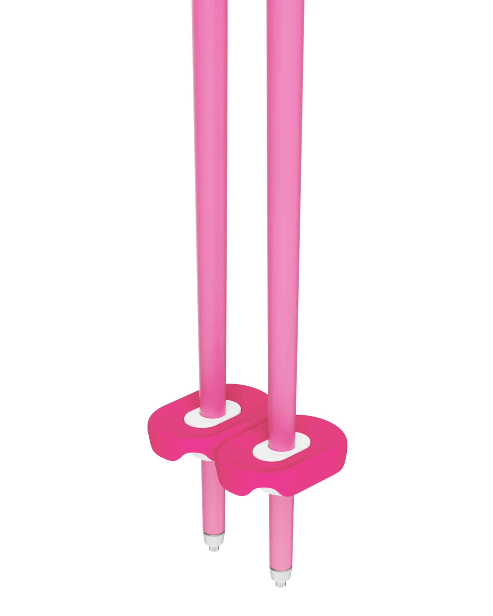 An image of P1 ski poles pink baskets