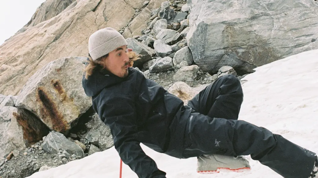 Image of a person falling down a ski slope