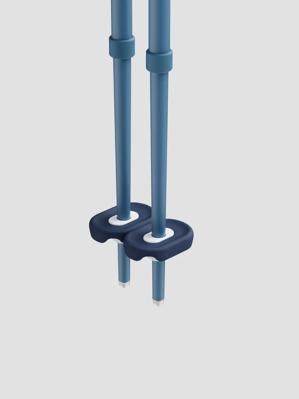 An image of P1 mini ski poles blue baskets